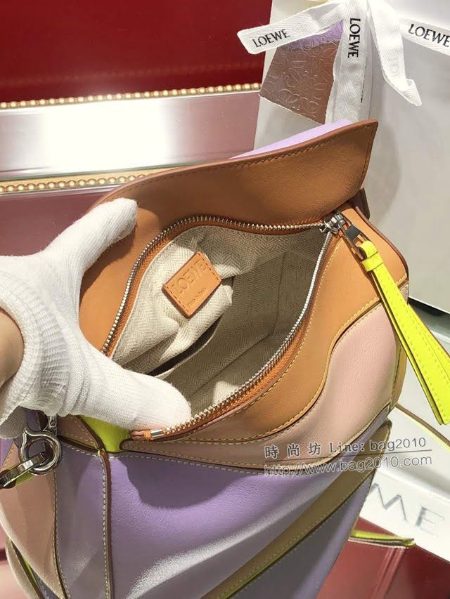 LOEWE經典爆款包包 羅意威小號Puzzle拼接手提斜挎包 10172  tcl1183